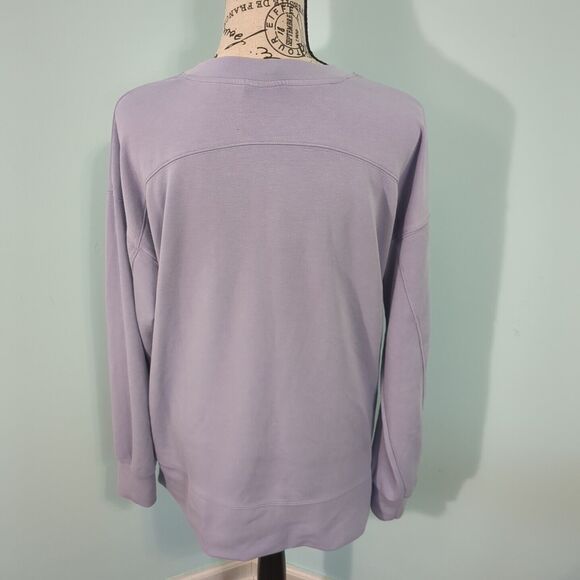 Sage Scuba Cozy Top Drop Shoulder Side Pockets Tunic Length medium sweatshirt - Picture 2 of 7